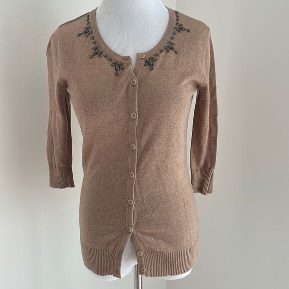 Merona Sweaters - Three-quarter sleeve light brown sweater Bo Merona size XS